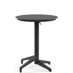 Nobis Furniture - Next Day Cuba Black Outdoor Flip Top Dining Table - 600mm Round