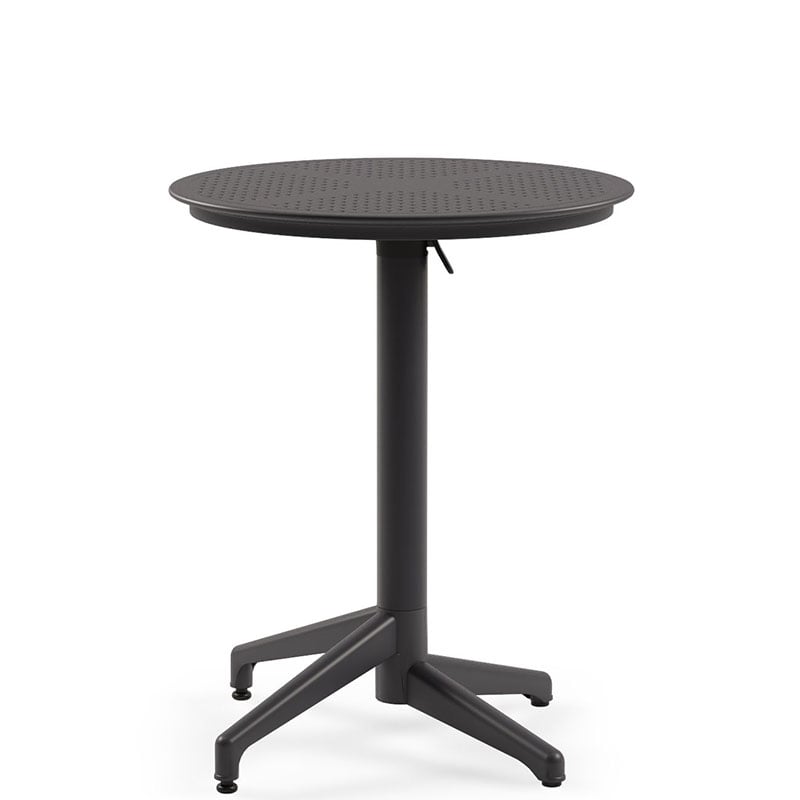 Nobis Furniture - Next Day Cuba Black Outdoor Flip Top Dining Table - 600mm Round