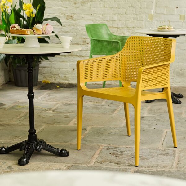 Nobis Furniture - Cuba Outdoor Stacking Arm Chair - 7 Colours