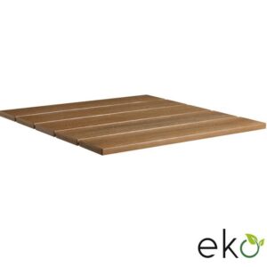 Nobis Furniture - EKO 100% Recycled Outdoor Slatted Likewood Aged Golden Table Top - Square