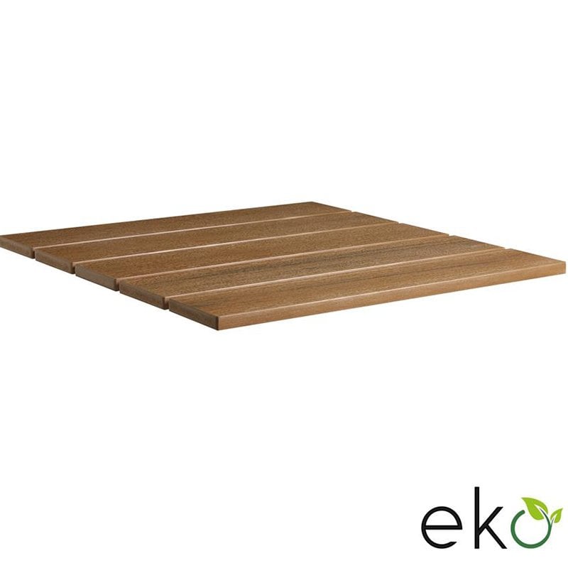 Nobis Furniture - EKO 100% Recycled Outdoor Slatted Likewood Aged Golden Table Top - Square