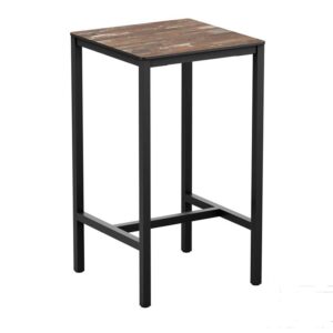 Nobis Furniture - Extrema Planked Vintage Wood 4 Leg Poseur Table - 4 Sizes