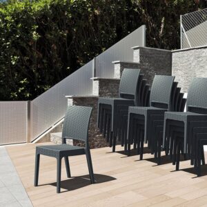 Nobis Furniture - Fleur Rattan Outdoor Stacking Side Chair