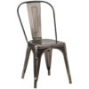 Nobis Furniture - French Bistro Side Chair - Gun Metal Grey