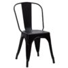 Nobis Furniture - French Bistro Industrial Side Chair - Matt Black