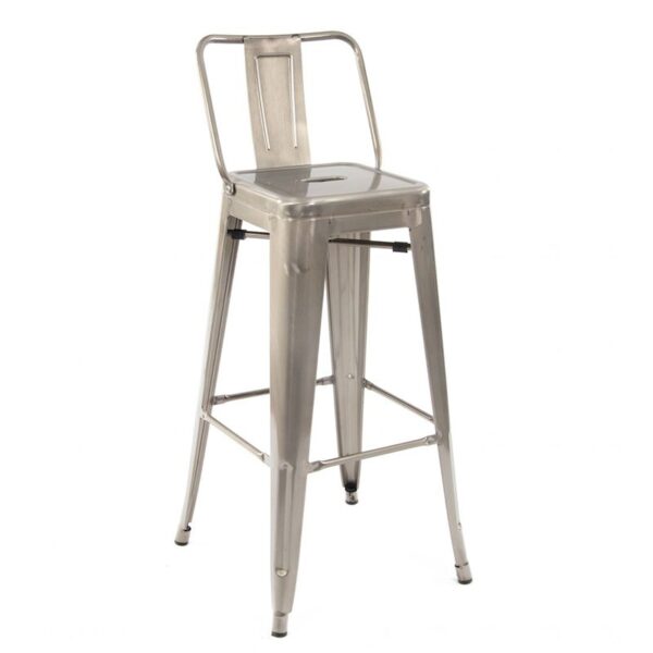 Nobis Furniture - French Bistro High Stool with Back