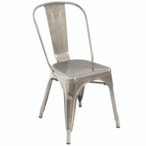 Nobis Furniture - French Bistro Side Chair - Gun Metal