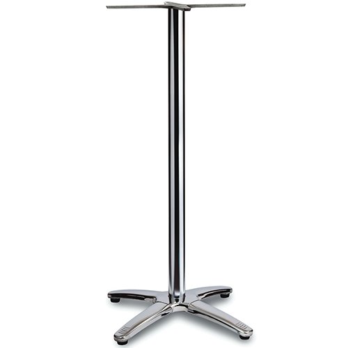 Nobis Furniture - Fresh 4 Leg Polished Aluminium Outdoor Poseur Table Base
