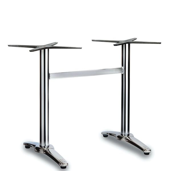 Nobis Furniture - Fresh Twin Polished Aluminium Table Base - Dining Height