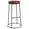 Nobis Furniture - Alfie Stackable Bar Stool with Vintage Red Seat Pad