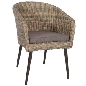 Nobis Furniture - Grey Wicker Weave Outdoor Tub Chair