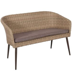 Nobis Furniture - Grey Wicker Weave Stacking Outdoor 2 Seater