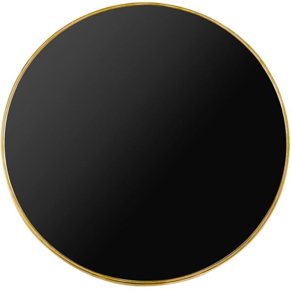 Nobis Furniture - Halo Deluxe Round Outdoor Table Top - Black with Gold Metal Rim