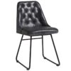Nobis Furniture - Harland Side Chair - Vintage Black Leather