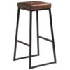 Nobis Furniture - Henry Bar Stool with Vintage Brown Seat Pad