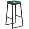 Nobis Furniture - Henry Bar Stool with Vintage Teal Seat Pad