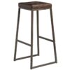 Nobis Furniture - Henry Bar Stool with Vintage Brown Seat Pad