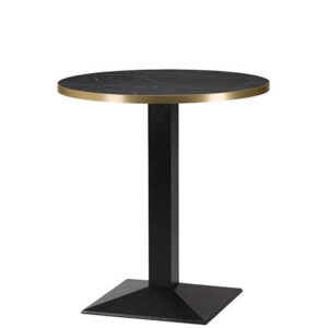 Hudson Pyramid Black Marble Laminate Round Dining Table - 4 Sizes