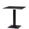 Hudson Pyramid Black Marble Silver Edge Laminate Square Dining Table - 3 Sizes