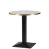 Hudson Pyramid White Carrara Marble Laminate Round Dining Table - 4 Sizes