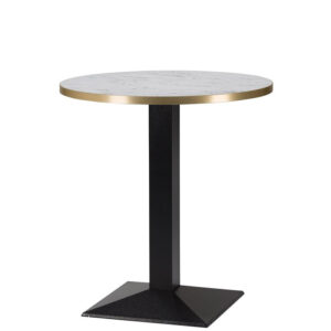Hudson Pyramid White Carrara Marble Laminate Round Dining Table - 4 Sizes