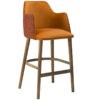 Nobis Furniture - ISABELLA FULLY UPHOLSTERED WAVED HIGH STOOL - MADE TO ORDER