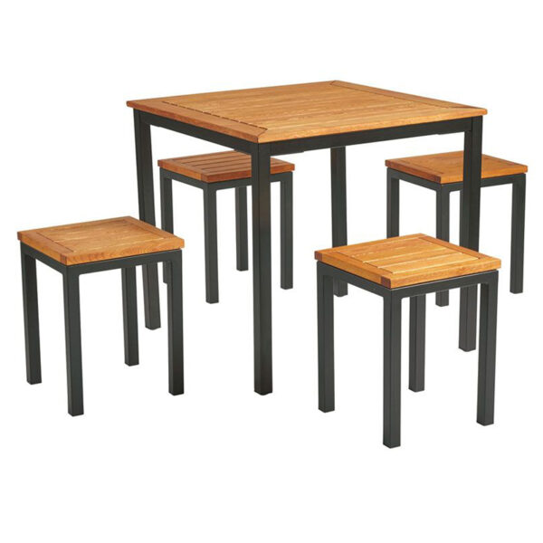 Nobis Furniture - Ice Indoor or Outdoor Table & Low Stool Set - Dining