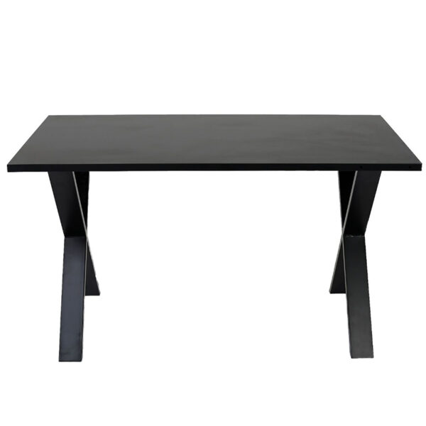 Nobis Furniture Industrial Cross Frame Rectangular Dining Table - 8 Finishes
