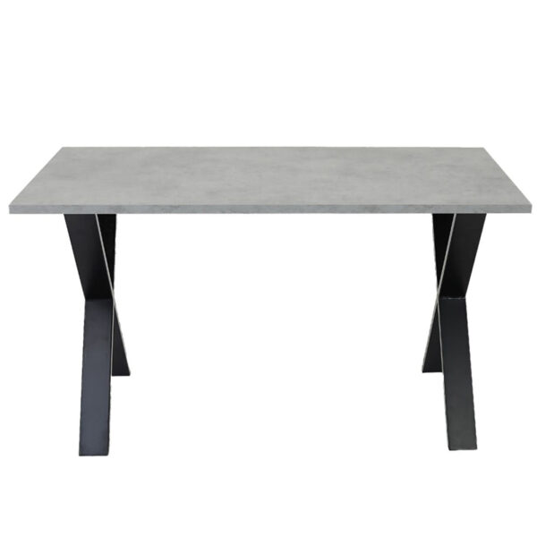 Nobis Furniture Industrial Cross Frame Rectangular Dining Table - 8 Finishes