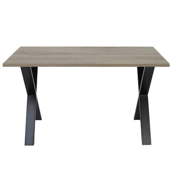 Nobis Furniture Industrial Cross Frame Rectangular Dining Table - 8 Finishes