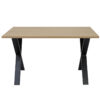Nobis Furniture Industrial Cross Frame Rectangular Dining Table - 8 Finishes