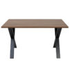 Nobis Furniture Industrial Cross Frame Rectangular Dining Table - 8 Finishes