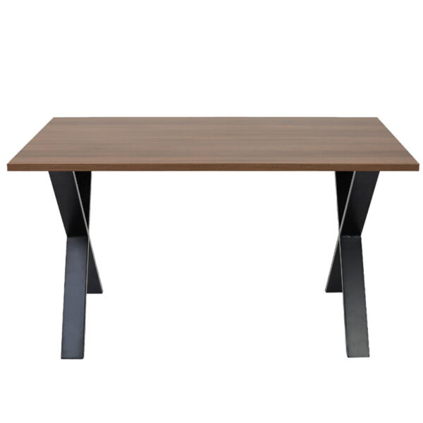 Nobis Furniture Industrial Cross Frame Rectangular Dining Table - 8 Finishes