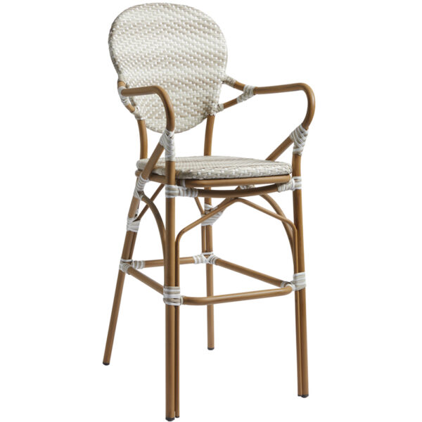 Nobis Furniture - Iris Outdoor Stacking Bar Stool Natural