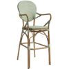 Nobis Furniture - Iris Outdoor Stacking Bar Stool Pastel Green