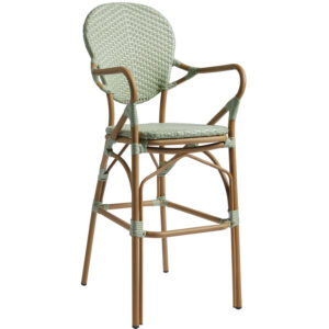 Nobis Furniture - Iris Outdoor Stacking Bar Stool Pastel Green