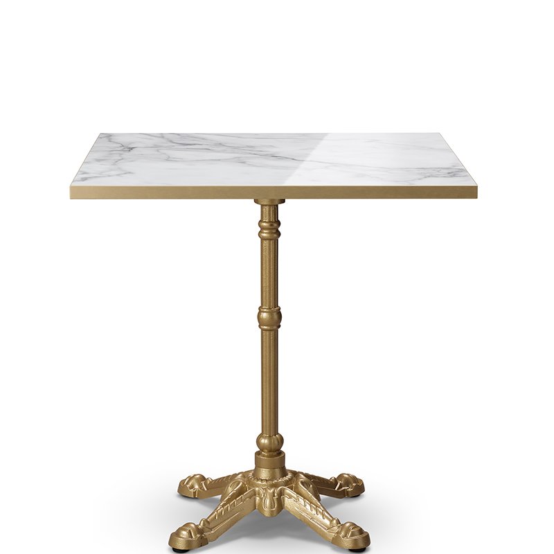 Next Day Knightsbridge Luxury High Gloss White Marble Laminate Square 2 Seater Dining Table