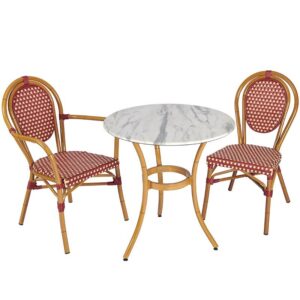 Nobis Furniture - Laguna Red and Cream Dining Set