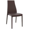 Nobis Furniture - Mirage High Back Outdoor Stacking Side Chair - Brown
