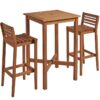 Nobis Furniture - More Outdoor Wooden Slatted Poseur Set