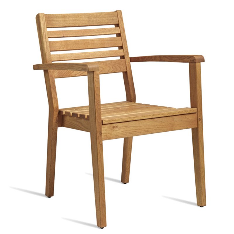 Nobis Furniture - More Stacking Outdoor Wooden Arm Chair