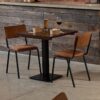 NEXT DAY Nashville Walnut 2 Seater Square Dining Set