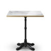 Next Day Kensington Luxury High Gloss White Marble Laminate 2 Seater Dining Table - 700mm Square