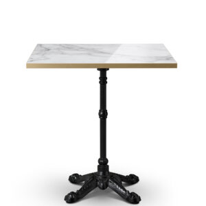 Next Day Kensington Luxury High Gloss White Marble Laminate 2 Seater Dining Table - 700mm Square