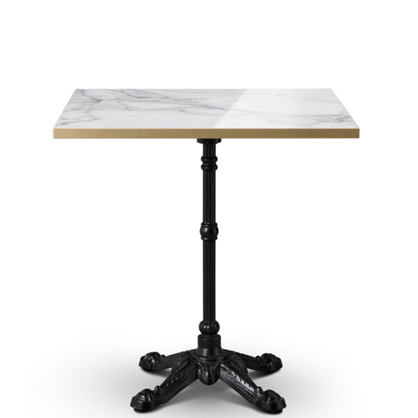 Next Day Kensington Luxury High Gloss White Marble Laminate 2 Seater Dining Table - 700mm Square