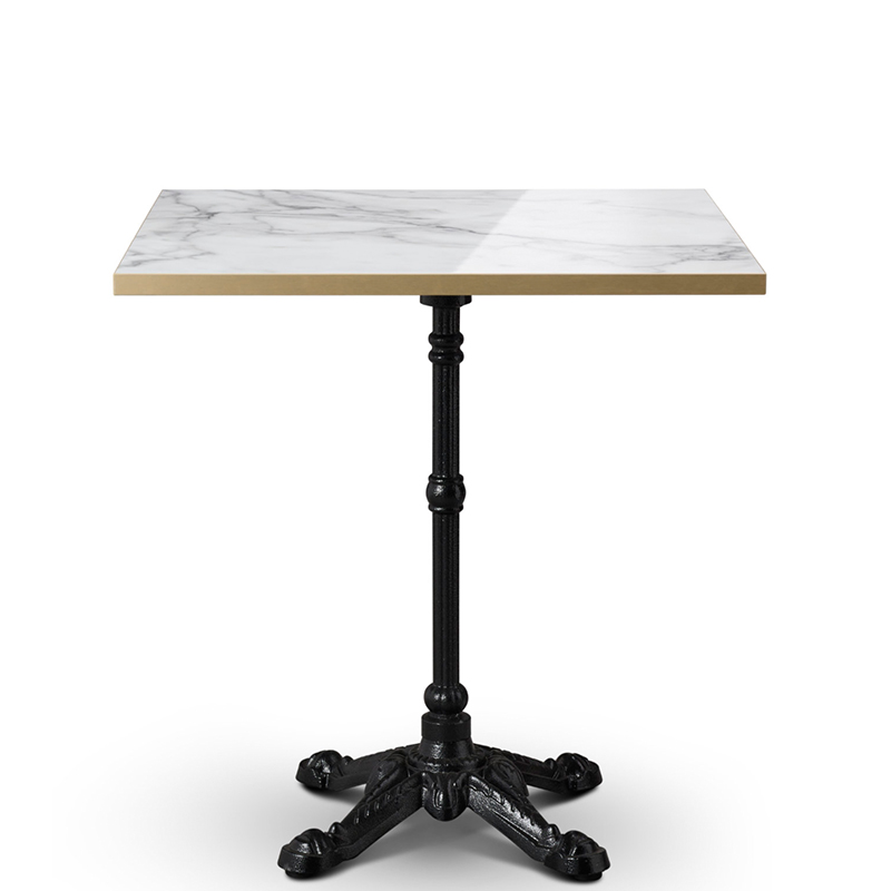 Next Day Kensington Luxury High Gloss White Marble Laminate 2 Seater Dining Table - 700mm Square