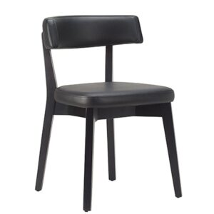 Nobis Furniture - Luca Black Frame Faux Leather Side Chair - Best Seller!