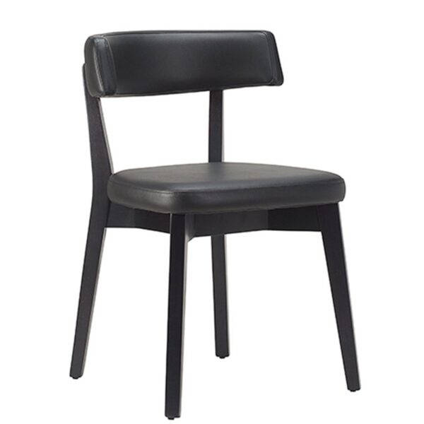 Nobis Furniture - Luca Black Frame Faux Leather Side Chair - Best Seller!