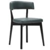 Nobis Furniture - Luca Black Frame Faux Leather Side Chair - Best Seller!
