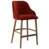 Nobis Furniture - AMELIA GRANDE CURVED BACK FULLY UPHOLSTERED HIGH STOOL - MADE TO ORDER